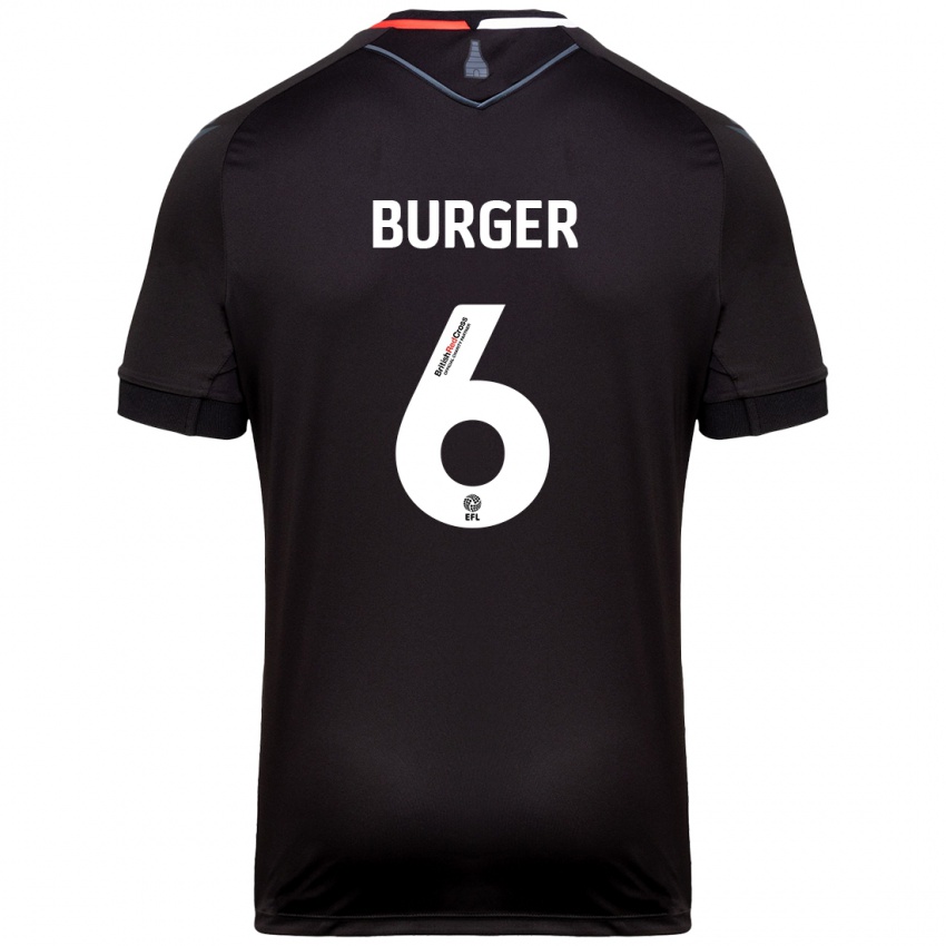 Kinderen Wouter Burger #6 Zwart Uitshirt Uittenue 2024/25 T-Shirt