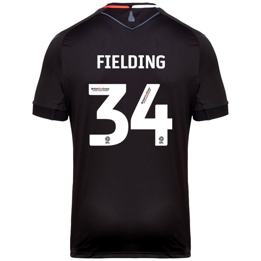 Kinderen Frank Fielding #34 Zwart Uitshirt Uittenue 2024/25 T-Shirt