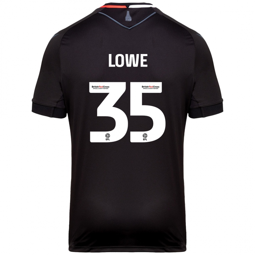 Kinderen Nathan Lowe #35 Zwart Uitshirt Uittenue 2024/25 T-Shirt