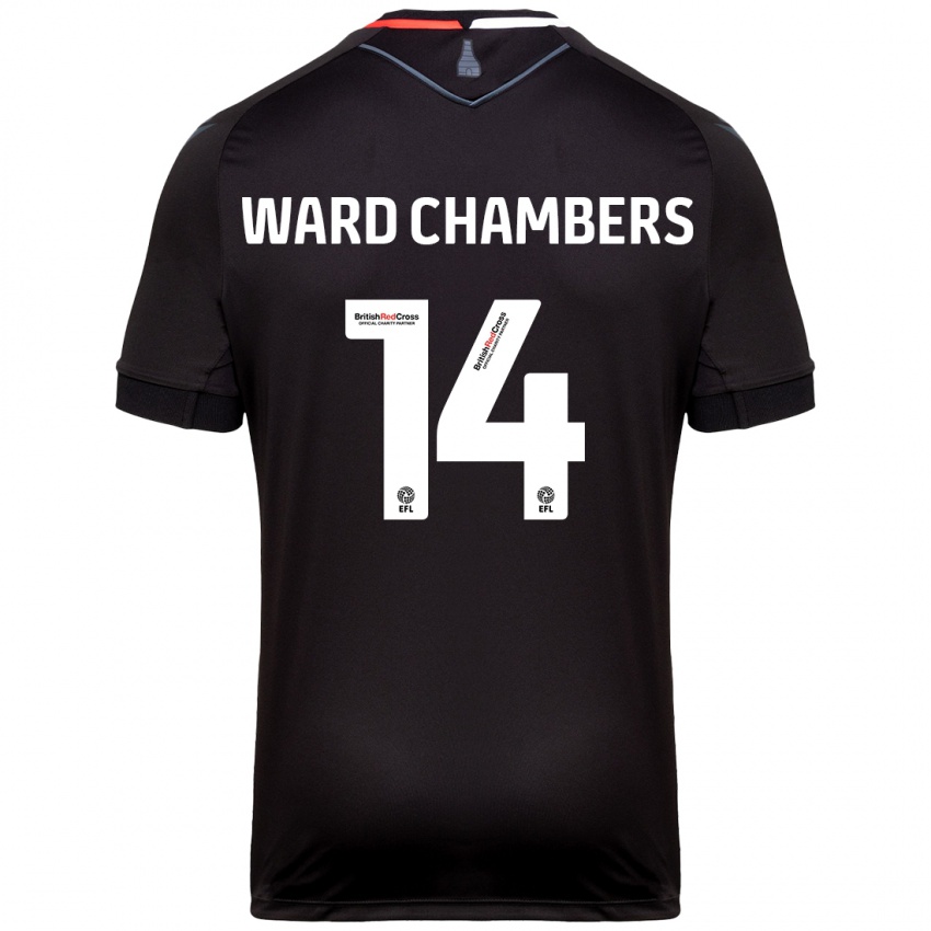 Kinderen Courtnay Ward-Chambers #14 Zwart Uitshirt Uittenue 2024/25 T-Shirt