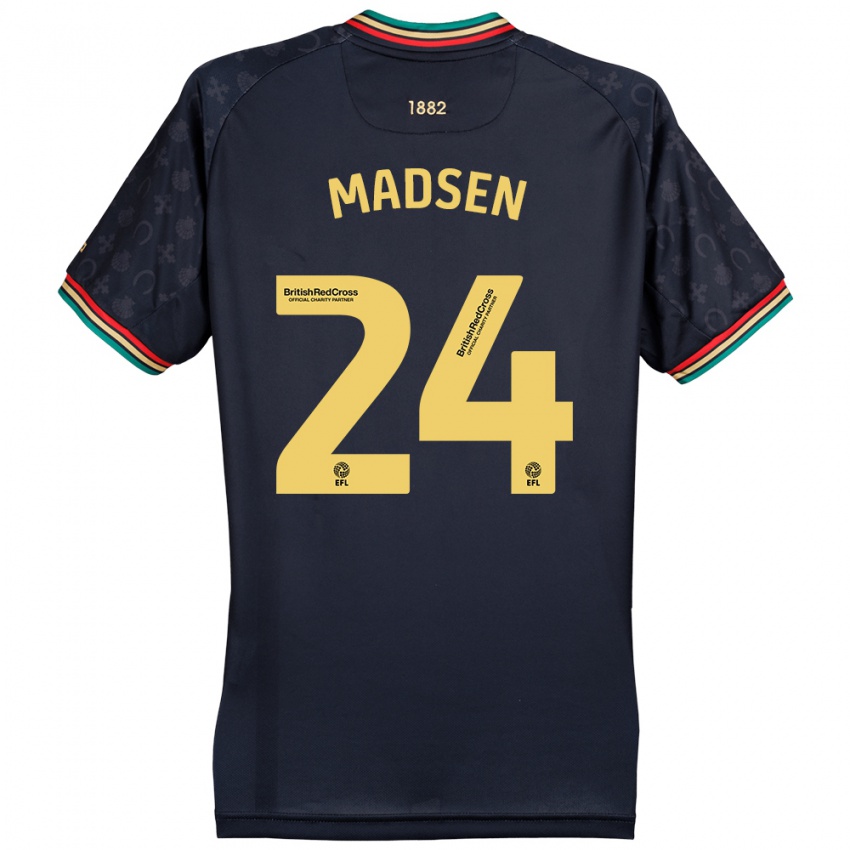 Kinderen Nicolas Madsen #24 Donker Marineblauw Uitshirt Uittenue 2024/25 T-Shirt