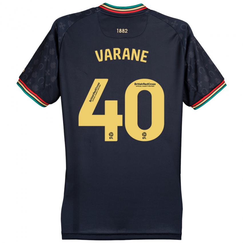 Kinderen Jonathan Varane #40 Donker Marineblauw Uitshirt Uittenue 2024/25 T-Shirt