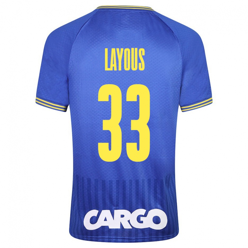 Kinderen Hisham Layous #33 Wit Uitshirt Uittenue 2024/25 T-Shirt