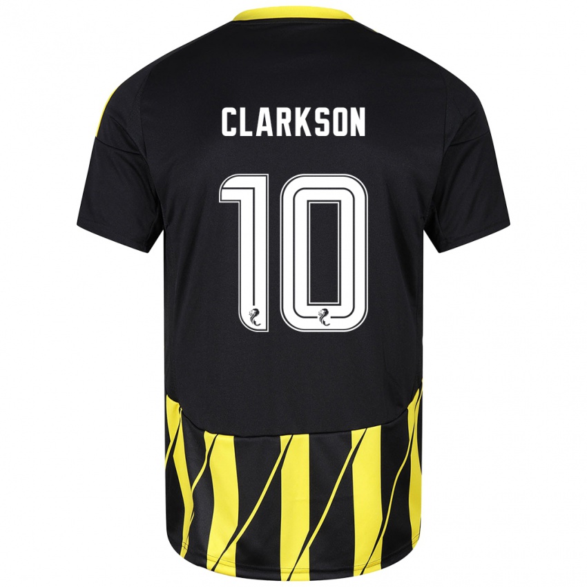 Kinderen Leighton Clarkson #10 Zwart Geel Uitshirt Uittenue 2024/25 T-Shirt