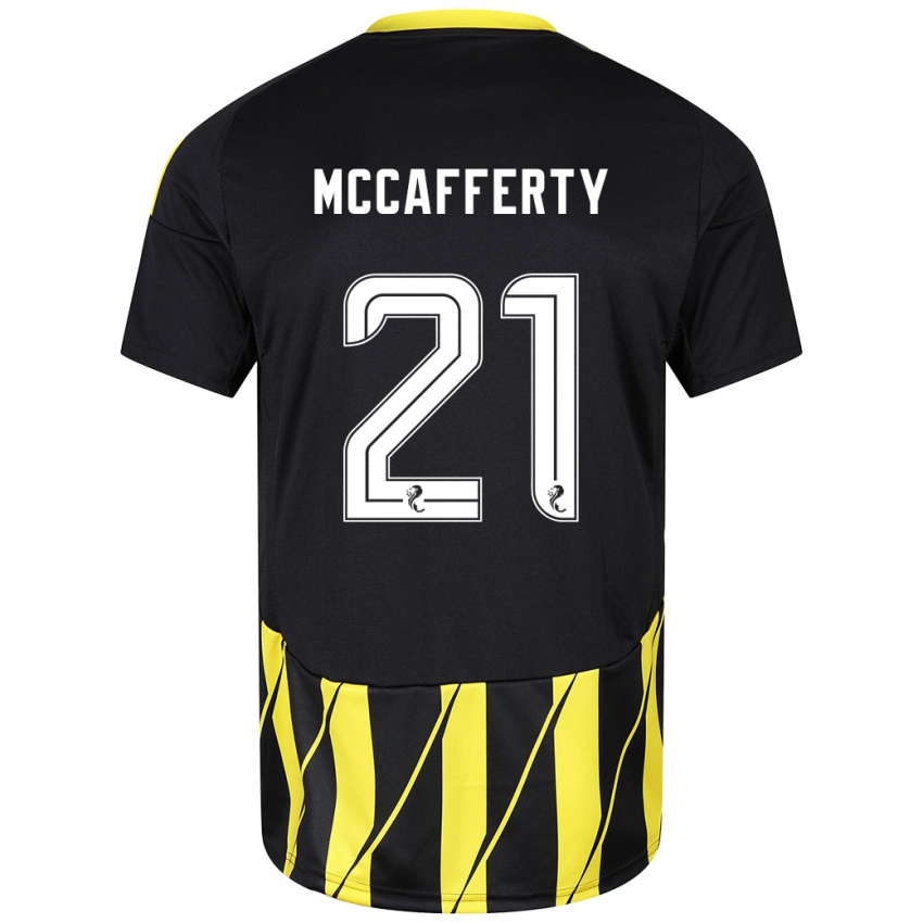 Kinderen Eirinn Mccafferty #21 Zwart Geel Uitshirt Uittenue 2024/25 T-Shirt