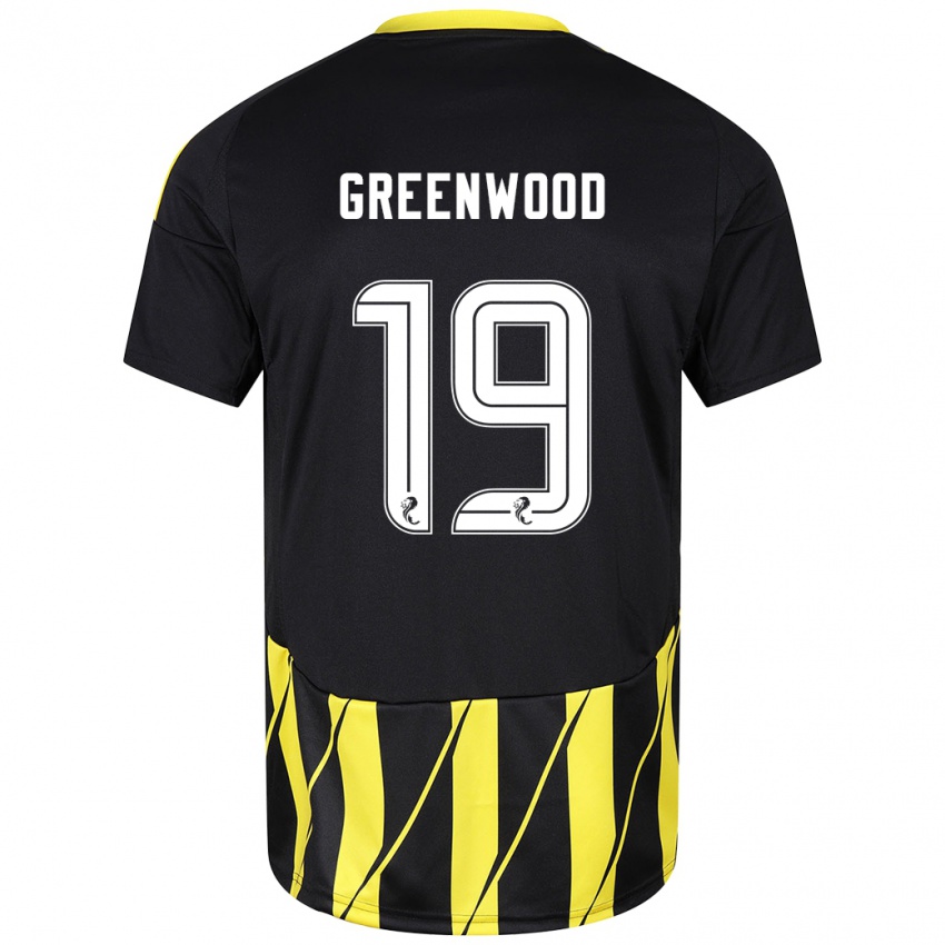 Kinderen Brodie Greenwood #19 Zwart Geel Uitshirt Uittenue 2024/25 T-Shirt