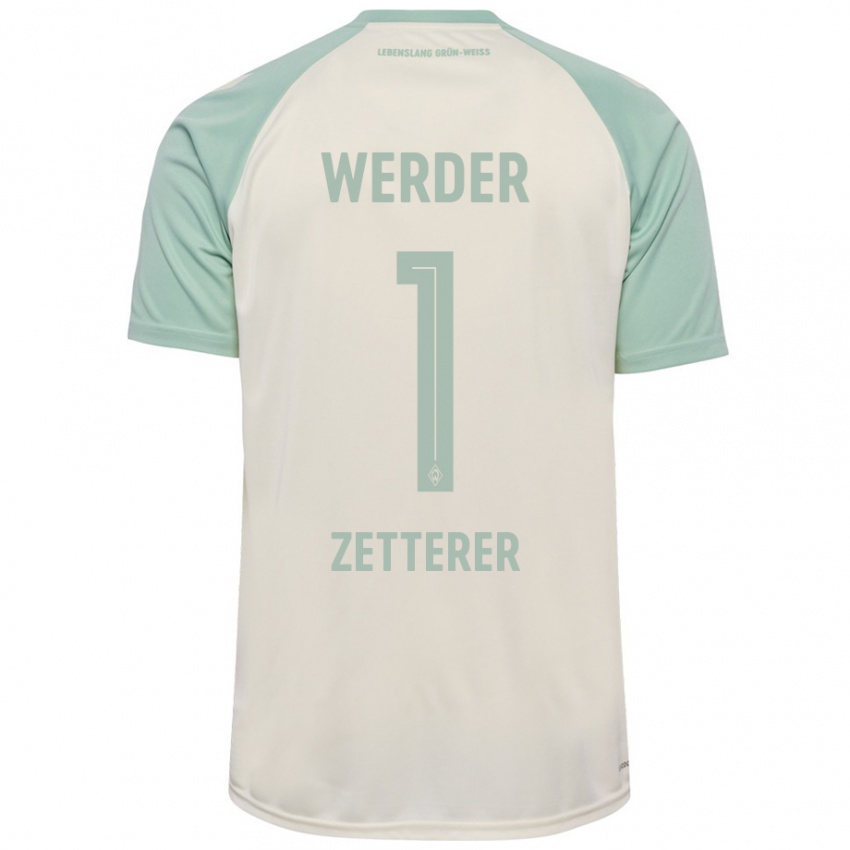 Kinderen Michael Zetterer #1 Off-White Lichtgroen Uitshirt Uittenue 2024/25 T-Shirt