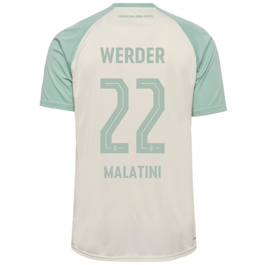 Kinderen Julián Malatini #22 Off-White Lichtgroen Uitshirt Uittenue 2024/25 T-Shirt