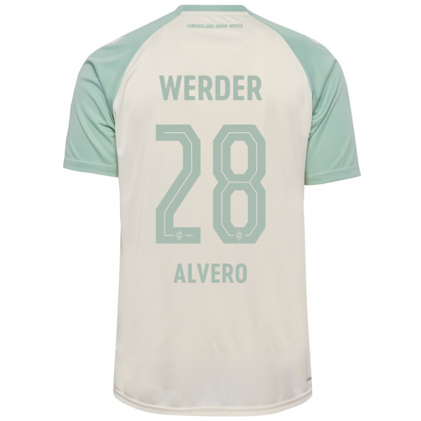 Kinderen Skelly Alvero #28 Off-White Lichtgroen Uitshirt Uittenue 2024/25 T-Shirt