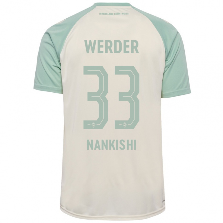 Kinderen Abdenego Nankishi #33 Off-White Lichtgroen Uitshirt Uittenue 2024/25 T-Shirt