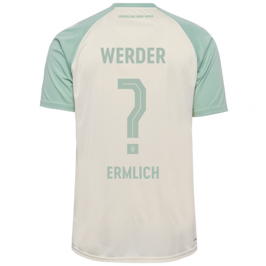 Kinderen Kjell Ermlich #0 Off-White Lichtgroen Uitshirt Uittenue 2024/25 T-Shirt