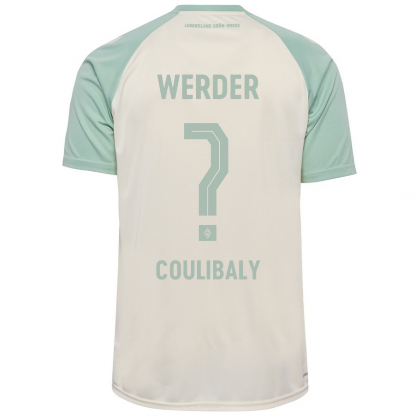 Kinderen Karim Coulibaly #0 Off-White Lichtgroen Uitshirt Uittenue 2024/25 T-Shirt