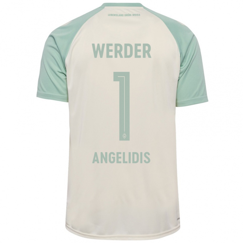 Kinderen Spyros Angelidis #1 Off-White Lichtgroen Uitshirt Uittenue 2024/25 T-Shirt