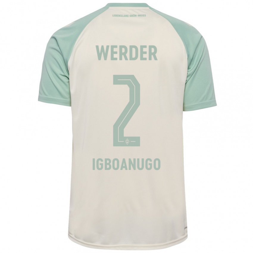 Kinderen David Igboanugo #2 Off-White Lichtgroen Uitshirt Uittenue 2024/25 T-Shirt