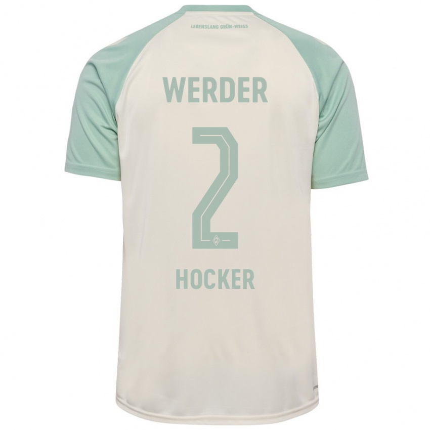 Kinderen Luca Höcker #2 Off-White Lichtgroen Uitshirt Uittenue 2024/25 T-Shirt