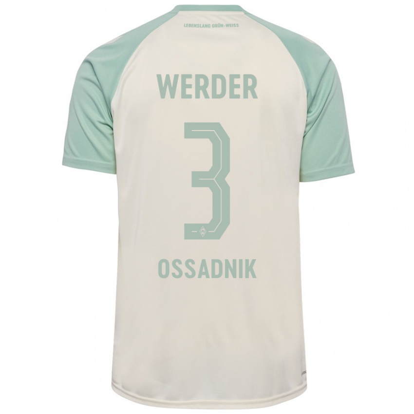 Kinderen Jannes Ossadnik #3 Off-White Lichtgroen Uitshirt Uittenue 2024/25 T-Shirt