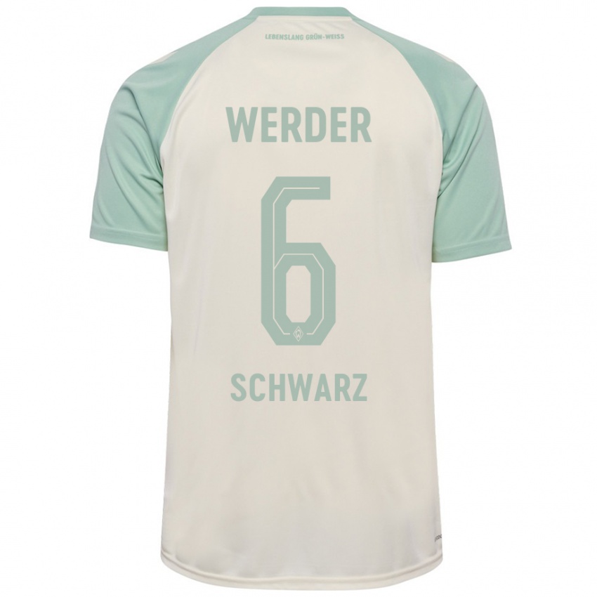 Kinderen Ricardo-Felipe Schwarz #6 Off-White Lichtgroen Uitshirt Uittenue 2024/25 T-Shirt