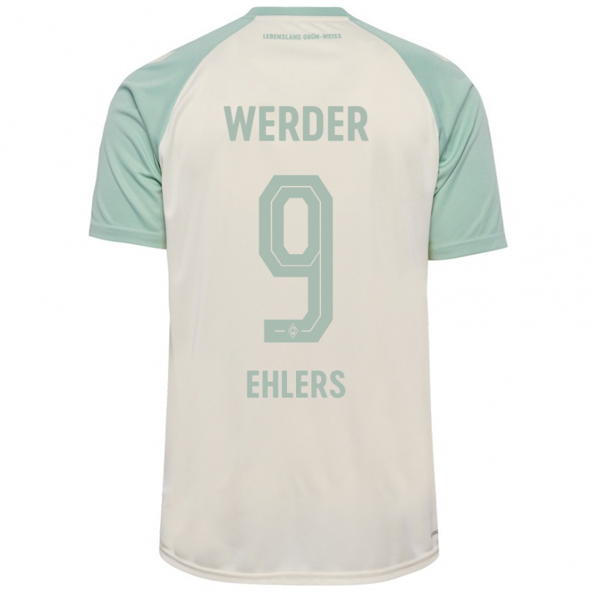 Kinderen Jannic Ehlers #9 Off-White Lichtgroen Uitshirt Uittenue 2024/25 T-Shirt