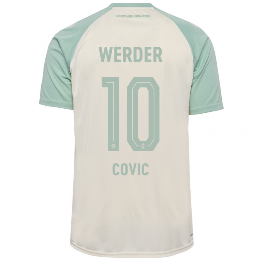 Kinderen Patrice Covic #10 Off-White Lichtgroen Uitshirt Uittenue 2024/25 T-Shirt