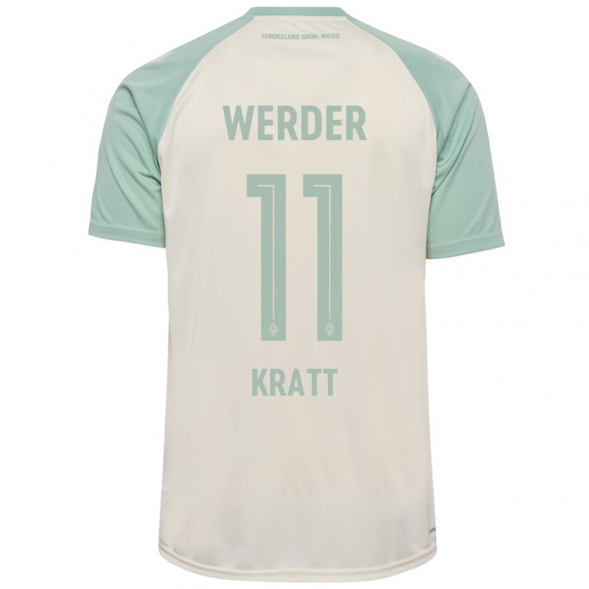 Kinderen Ronan Kratt #11 Off-White Lichtgroen Uitshirt Uittenue 2024/25 T-Shirt