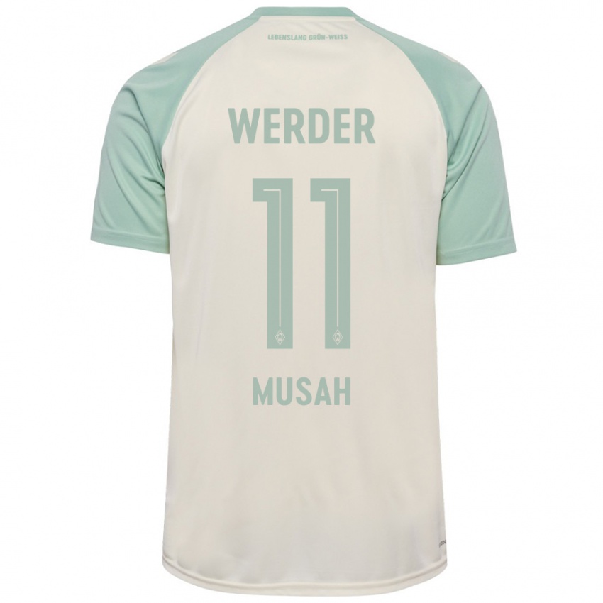 Kinderen Salim Musah #11 Off-White Lichtgroen Uitshirt Uittenue 2024/25 T-Shirt