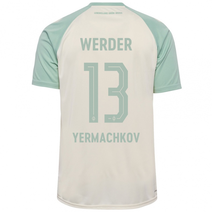 Kinderen Ivan Yermachkov #13 Off-White Lichtgroen Uitshirt Uittenue 2024/25 T-Shirt