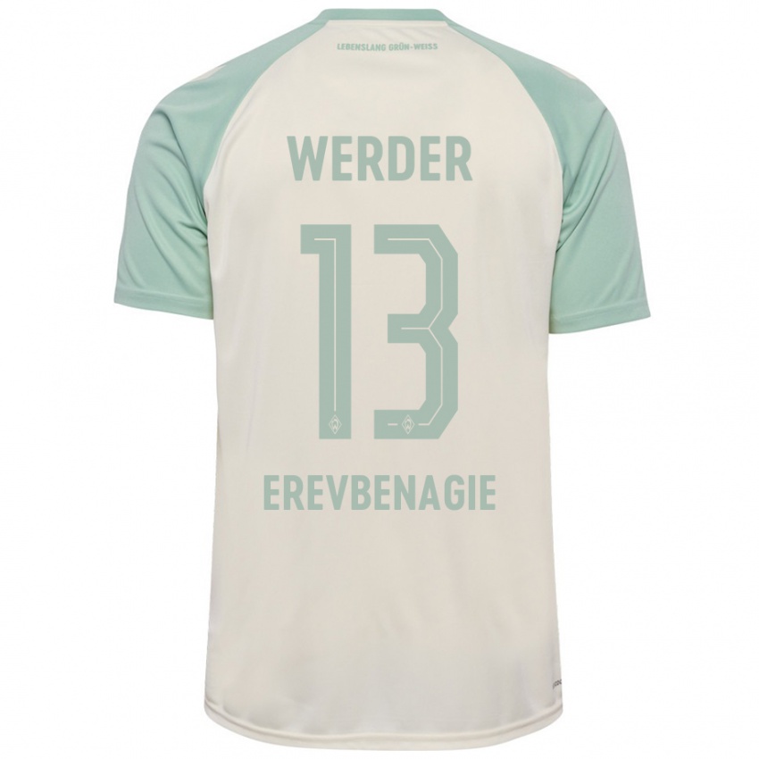 Kinderen Paul Erevbenagie #13 Off-White Lichtgroen Uitshirt Uittenue 2024/25 T-Shirt