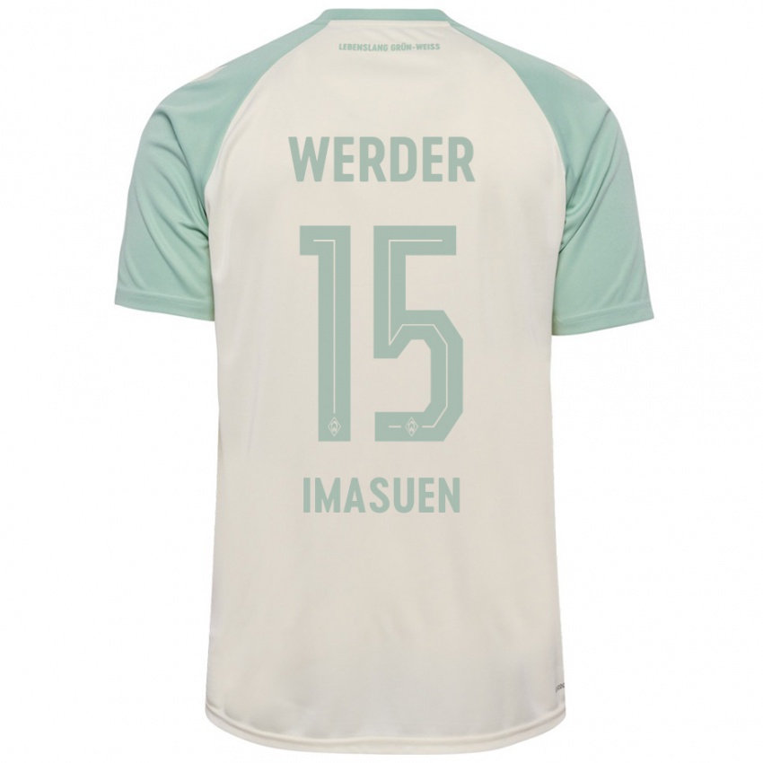 Kinderen Joel Imasuen #15 Off-White Lichtgroen Uitshirt Uittenue 2024/25 T-Shirt