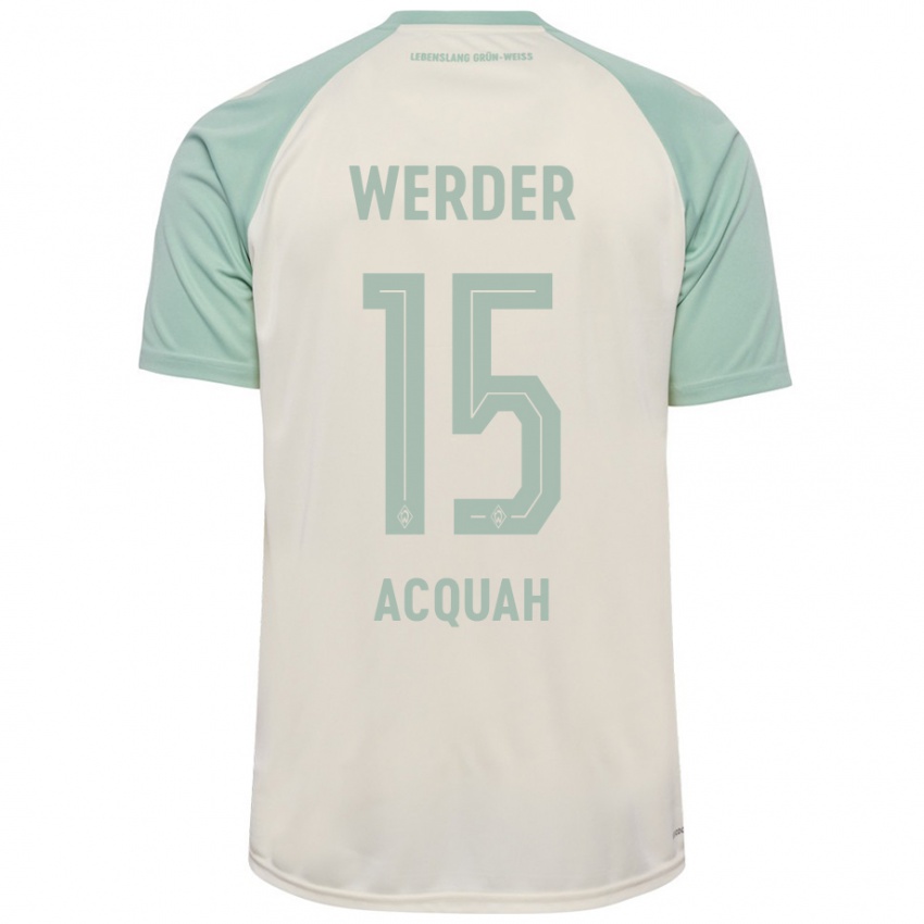 Kinderen Joseph Acheampong Acquah #15 Off-White Lichtgroen Uitshirt Uittenue 2024/25 T-Shirt