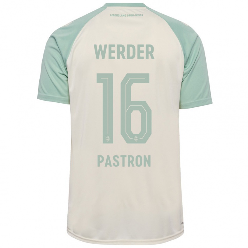 Kinderen Alvin Pastron #16 Off-White Lichtgroen Uitshirt Uittenue 2024/25 T-Shirt