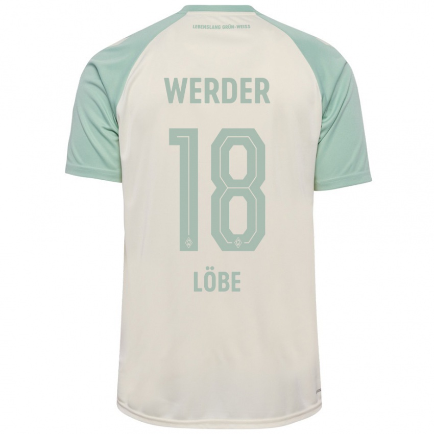 Kinderen Jasper Löbe #18 Off-White Lichtgroen Uitshirt Uittenue 2024/25 T-Shirt