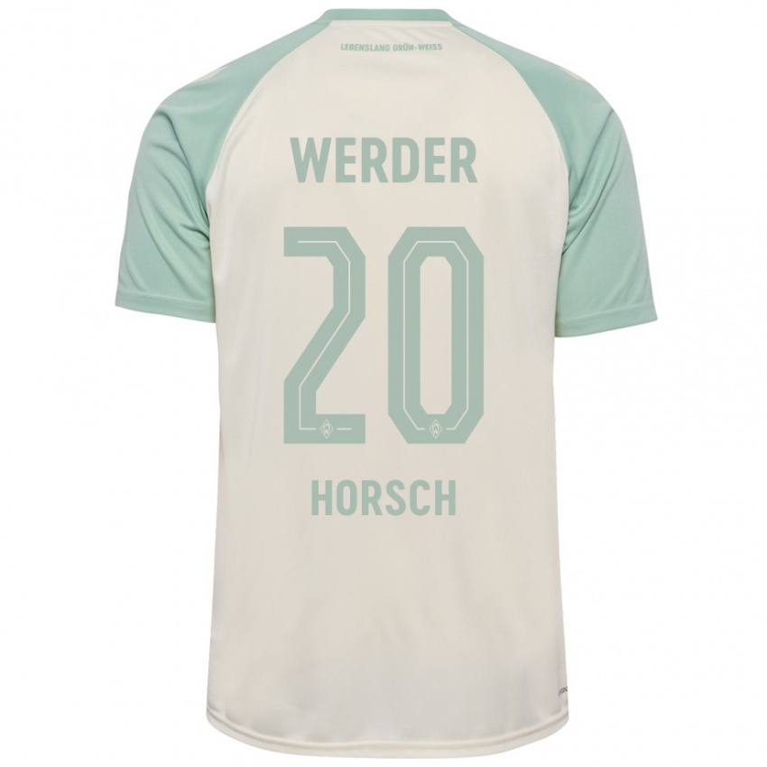 Kinderen Jonas Horsch #20 Off-White Lichtgroen Uitshirt Uittenue 2024/25 T-Shirt