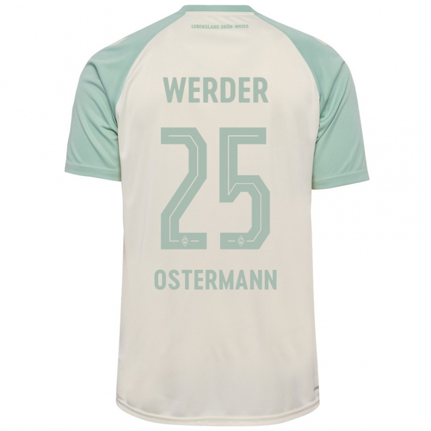 Kinderen Ben Ostermann #25 Off-White Lichtgroen Uitshirt Uittenue 2024/25 T-Shirt