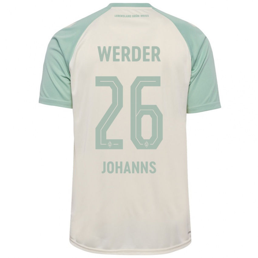 Kinderen Lennart Johanns #26 Off-White Lichtgroen Uitshirt Uittenue 2024/25 T-Shirt