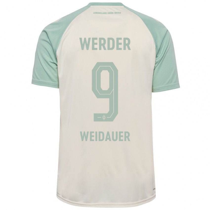 Kinderen Sophie Weidauer #9 Off-White Lichtgroen Uitshirt Uittenue 2024/25 T-Shirt