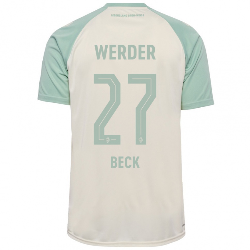 Kinderen Sharon Beck #27 Off-White Lichtgroen Uitshirt Uittenue 2024/25 T-Shirt