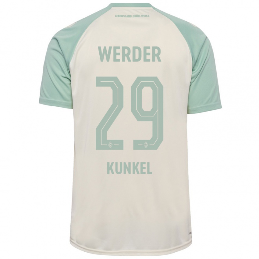 Kinderen Melina Kunkel #29 Off-White Lichtgroen Uitshirt Uittenue 2024/25 T-Shirt