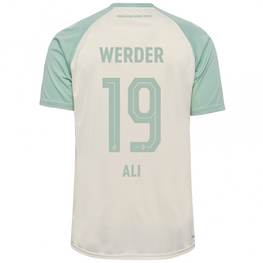 Kinderen Rok Ali #19 Off-White Lichtgroen Uitshirt Uittenue 2024/25 T-Shirt