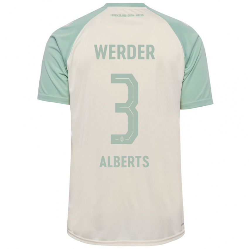 Kinderen Christopher Alberts #3 Off-White Lichtgroen Uitshirt Uittenue 2024/25 T-Shirt