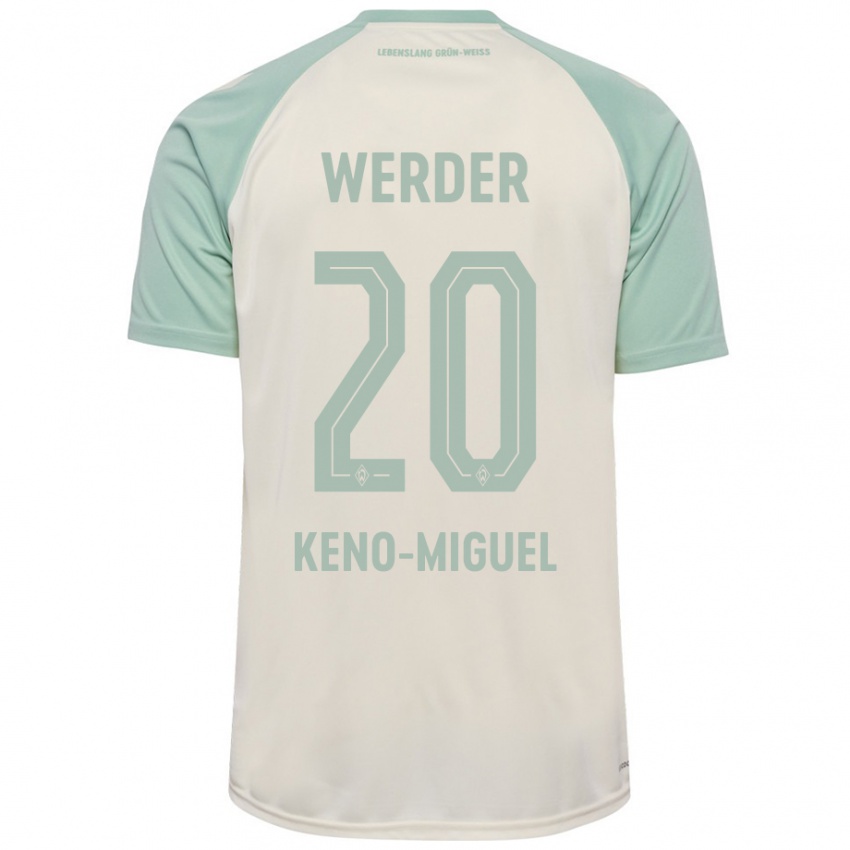 Kinderen Keno-Miguel Meyer #20 Off-White Lichtgroen Uitshirt Uittenue 2024/25 T-Shirt