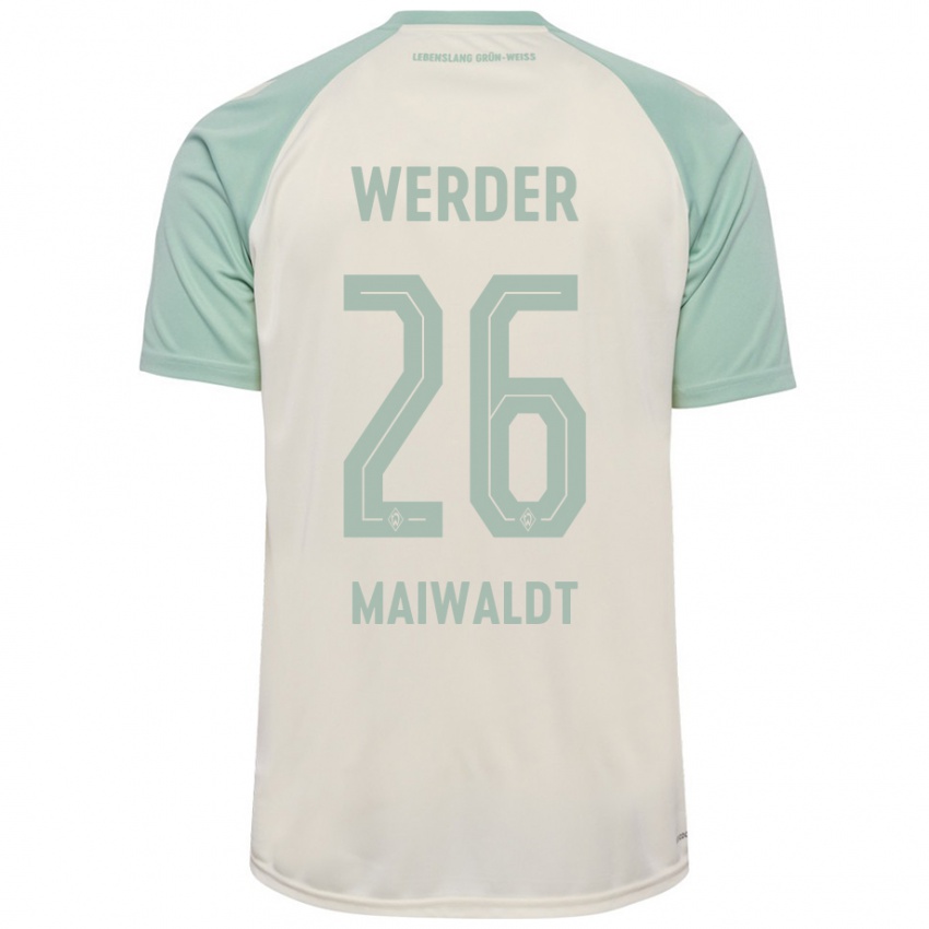 Kinderen Julius Maiwaldt #26 Off-White Lichtgroen Uitshirt Uittenue 2024/25 T-Shirt