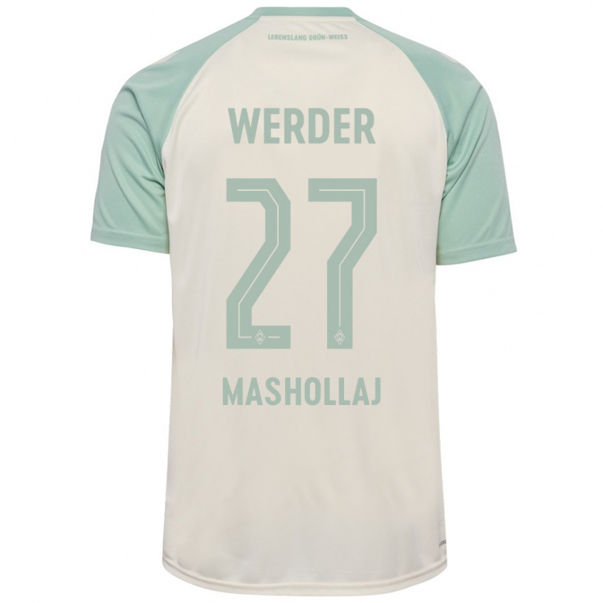 Kinderen Benjamin Mashollaj #27 Off-White Lichtgroen Uitshirt Uittenue 2024/25 T-Shirt