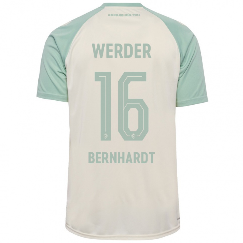 Kinderen Emilie Bernhardt #16 Off-White Lichtgroen Uitshirt Uittenue 2024/25 T-Shirt