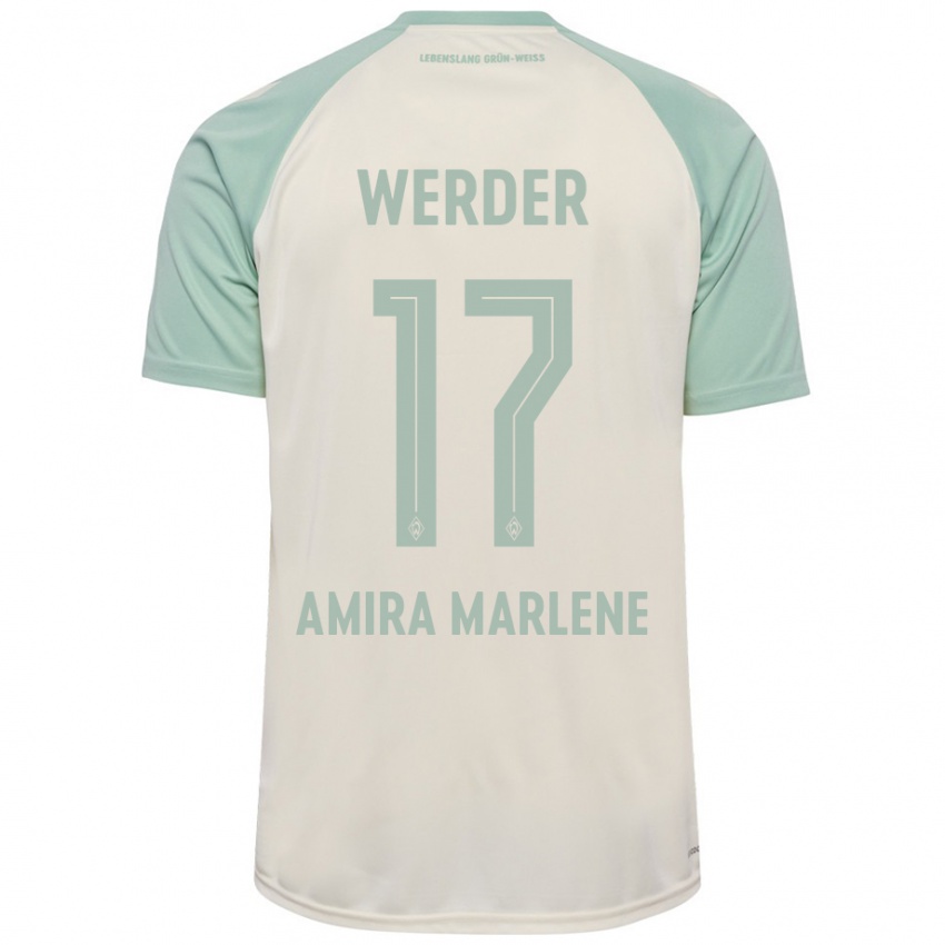 Kinderen Amira Marlene Dahl #17 Off-White Lichtgroen Uitshirt Uittenue 2024/25 T-Shirt