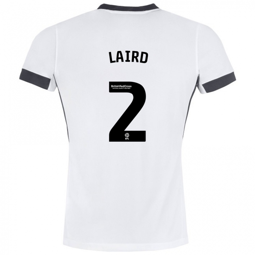 Kinderen Ethan Laird #2 Wit Zwart Uitshirt Uittenue 2024/25 T-Shirt