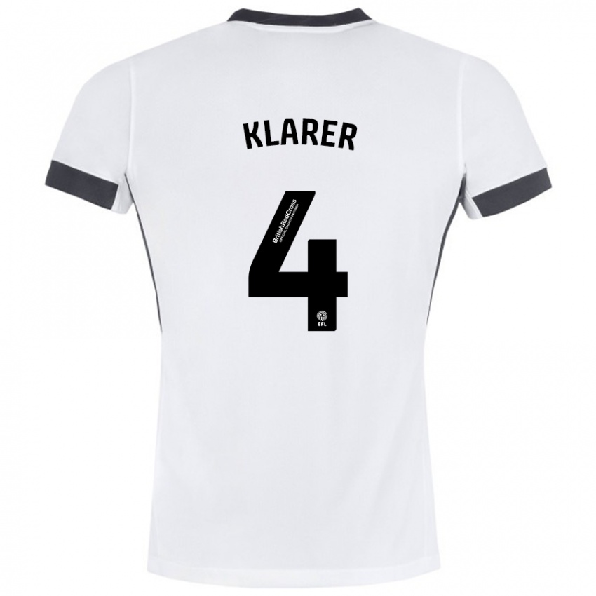 Kinderen Christoph Klarer #4 Wit Zwart Uitshirt Uittenue 2024/25 T-Shirt