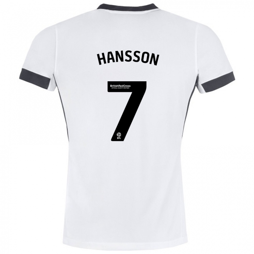 Kinderen Emil Hansson #7 Wit Zwart Uitshirt Uittenue 2024/25 T-Shirt