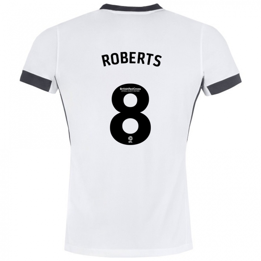 Kinderen Tyler Roberts #8 Wit Zwart Uitshirt Uittenue 2024/25 T-Shirt