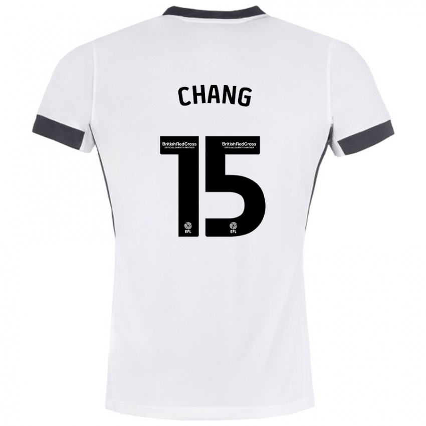 Kinderen Alfie Chang #15 Wit Zwart Uitshirt Uittenue 2024/25 T-Shirt