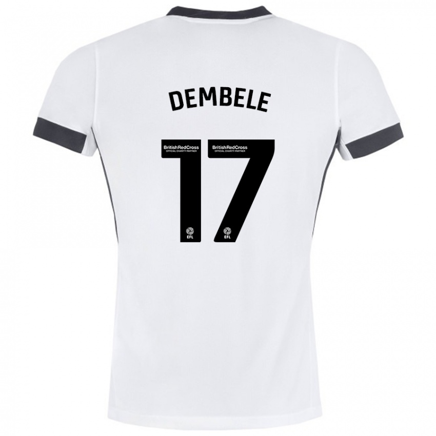 Kinderen Siriki Dembélé #17 Wit Zwart Uitshirt Uittenue 2024/25 T-Shirt